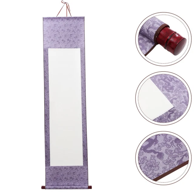 Rouleau De Papier De Riz Vierge Suspendu - 38x10 Cm - Parchemin Pour Calligraphie, Peinture Chinoise - Beige - 7