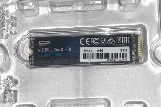 SILICON POWER 2TB NVMe M.2 PCLe GEN3 2280 SSD A60 SOLID