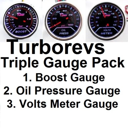 TURBO BOOST OIL Pressure Volt Gauge Vw Polo Gti Tdi 18T £69.99