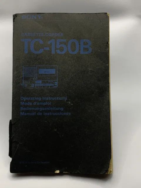Sony TC-150B Bedienungsanleitung/Manual
