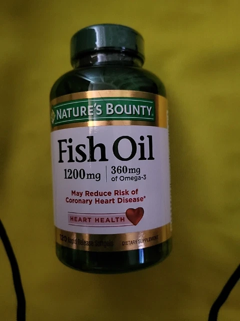 Nature's Bounty Omega 3 & 6 Fish Oil 1200mg Softgels 120 Pieces 1 bottle