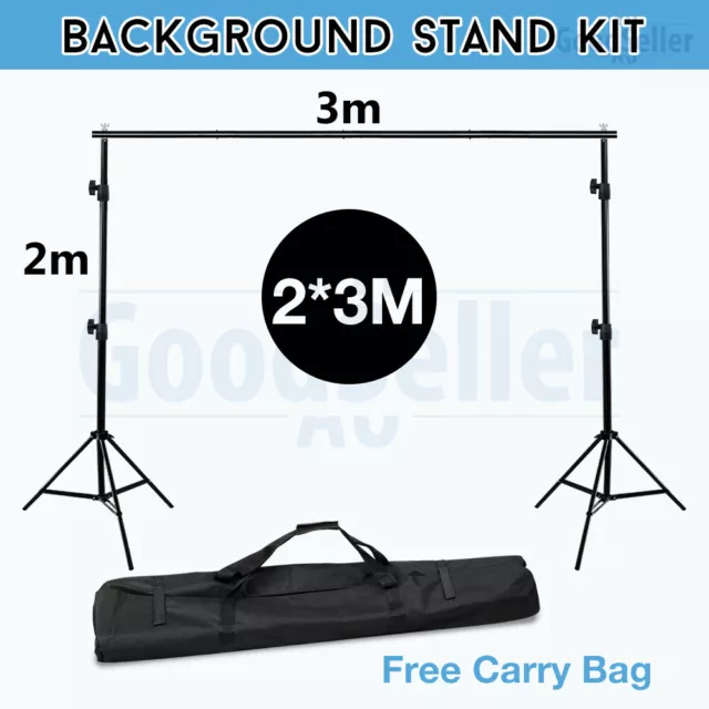 Photo Studio Softbox Umbrella Light Continuous Lighting Video Backdrop Stand Kit 2