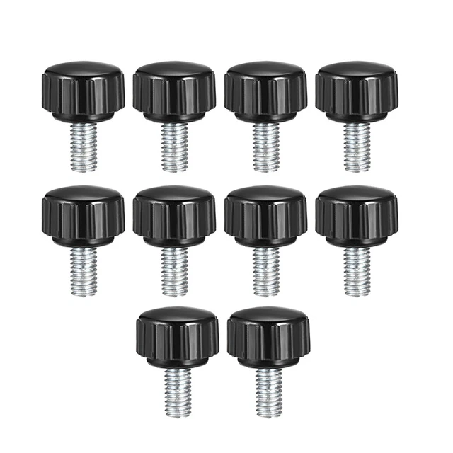 M5x10mm filetage mâle Élément serrage moleté Grip visser tête rond type 10pc