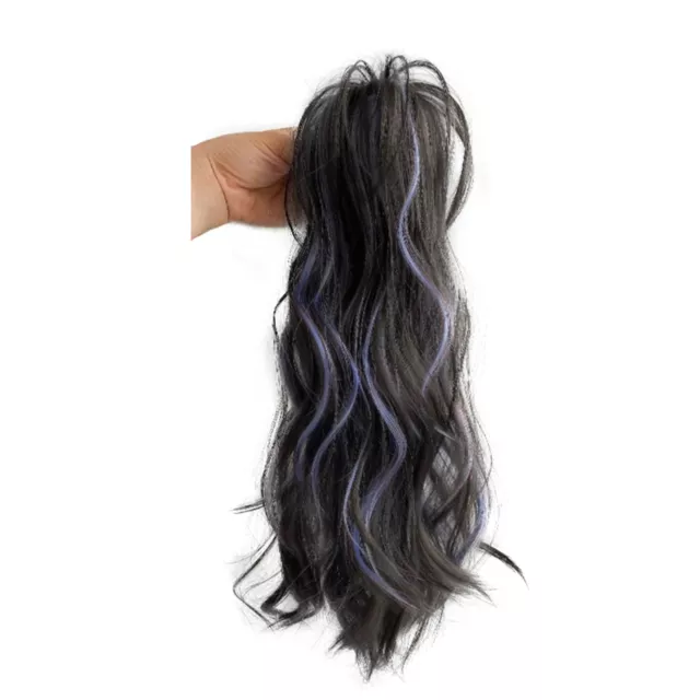 Real Natural Thick As Human Claw Clip In Ponytail Hair Extensions Long Curly AU