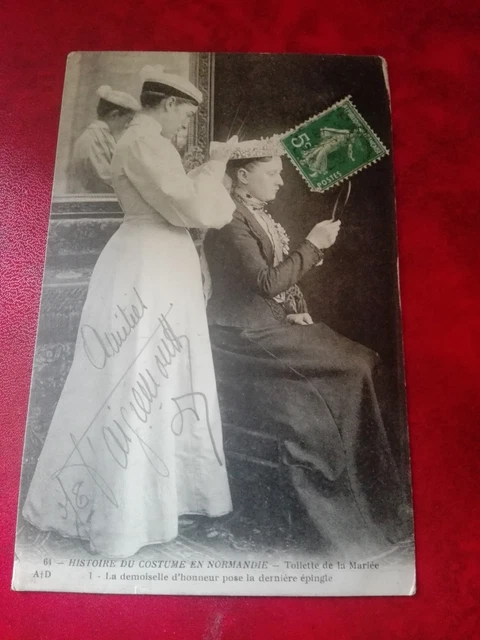 CPA - History of Costume in Normandy - Bride's Toilet