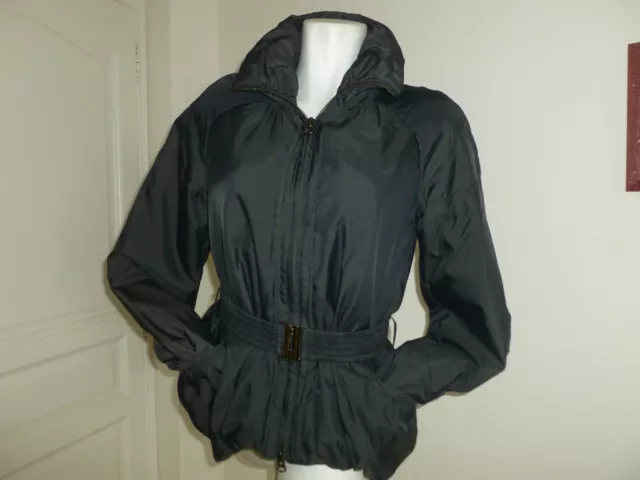 BEAU BLOUSON FINE Doudoune Sinequanone Gris Antracite T.44 Tres
