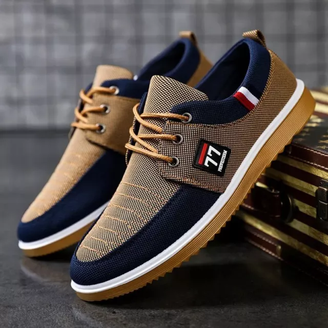 Chaussures de sport légères en toile pour hommes, maille décontractée, respirant