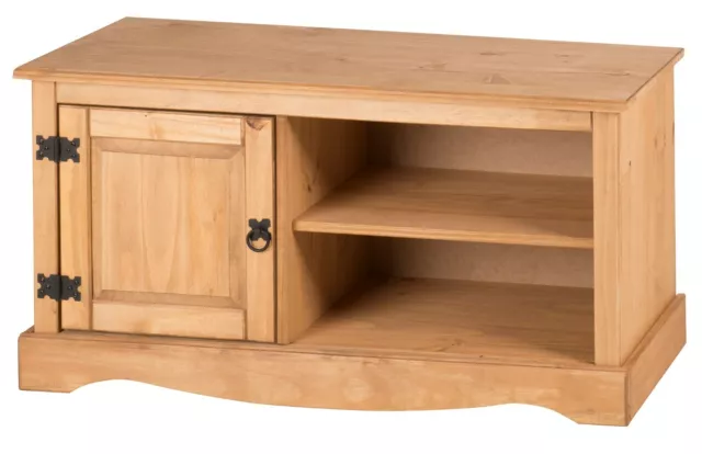 Corona TV Unit 1 Door Media TV Stand Cabinet Solid Pine by Mercers Furniture®