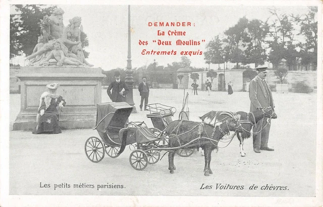 Cpa 75 Paris Les Petits Metiers Parisiens Les Voitures De Chevres