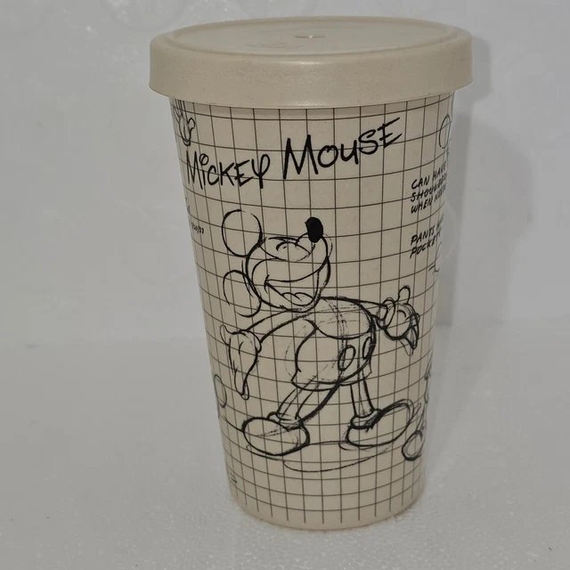 DISNEY MICKEY MOUSE Drawing Sketch Book Souvenir Cup Disneyland