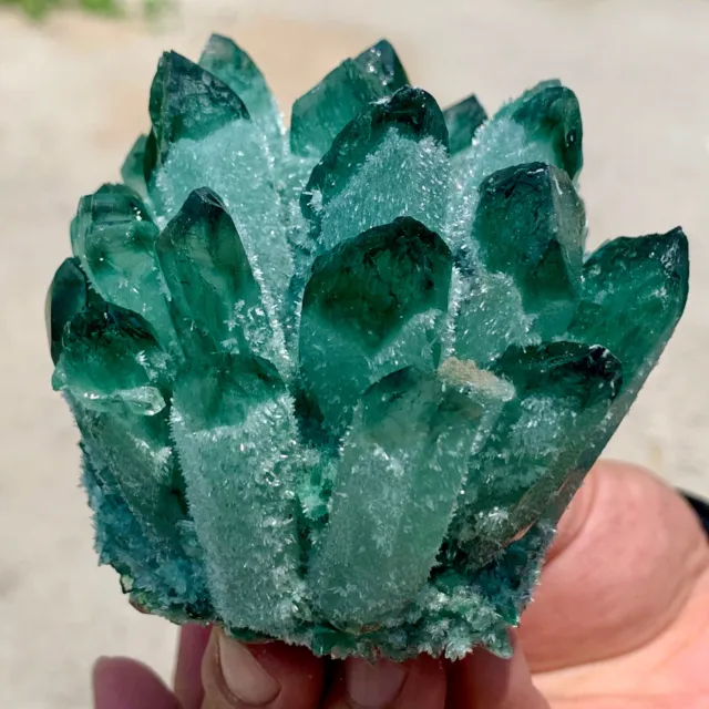 430G A+++New GREEN Phantom Quartz Crystal Cluster Mineral Specimen Healin