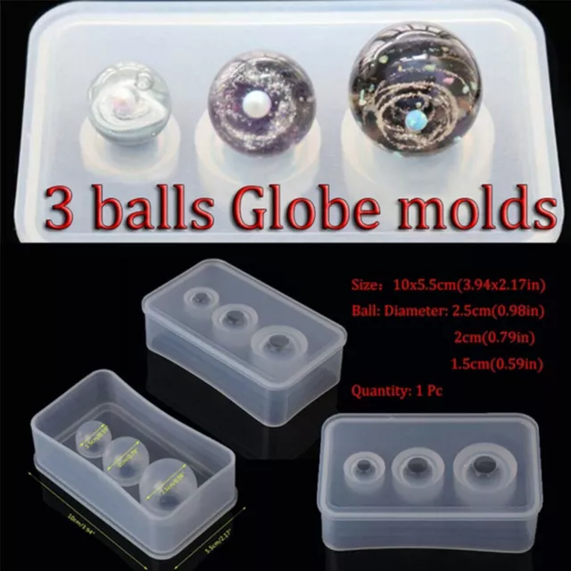 Sphere Ball Egg Shape Silicone Mould For Resin Casting Jewelry Making Mold DIY