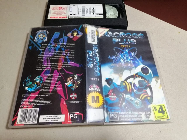 MACROSS PLUS PART 1 - Manga Video Vhs English Language Issue - Sci-Fi