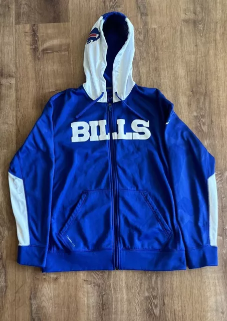 Buffalo Bills Hoodie Therma Fit Medium Zip Up Sweatshirt Dri Fit NFL Nike Mafia