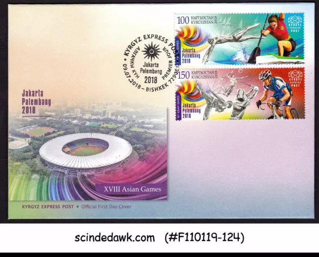 KYRGYZSTAN - 2018 18th ASIAN GAMES JAKARTA INDONESIA - 2V FDC