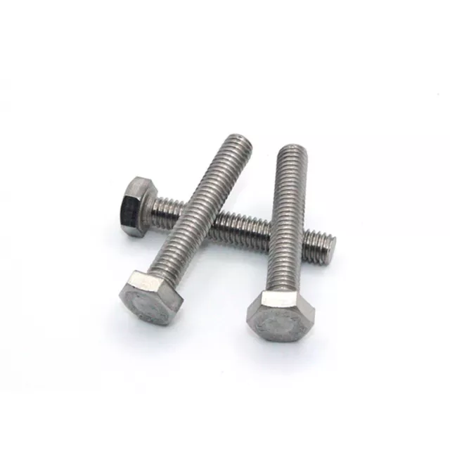 M6 M8 M10 Fully Threaded Hex Head Set Screws Bolt Stainless Steel A2 - Din 933