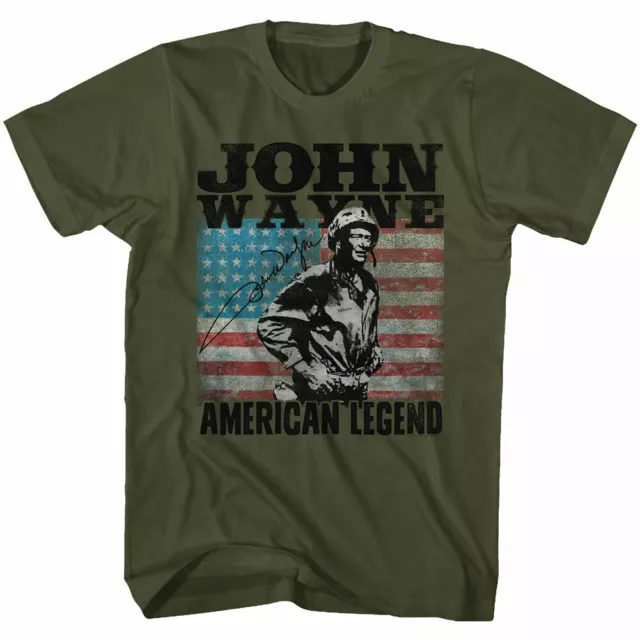 John Wayne American Legend che Indossa Militare da Lavoro Uomo T Shirt