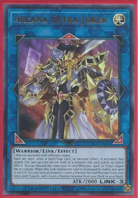 Yugioh - Arcana Extra Joker - Holographic Ultra Rare - Limited Edition Card