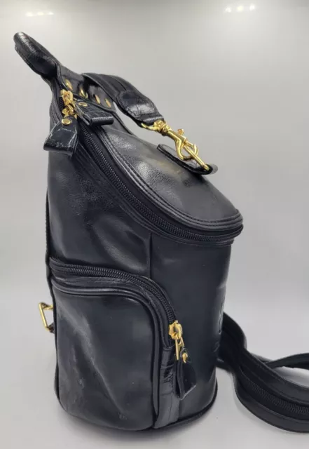 Sac à dos convertible à fermeture éclair noir Bellerose sac à dos zippé bandoulière byc3 2