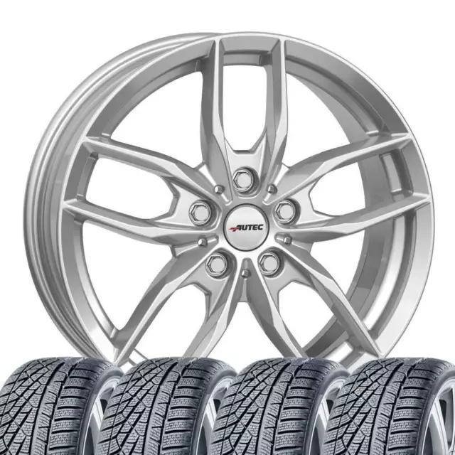 4 jantes & pneus hiver Bavaris 17J SIL 225/55 R17 101V pour BMW X1 X2 Hankook Wi