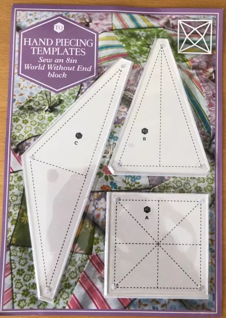 QUILTING TEMPLATES - Sew An 8” World Without End Block