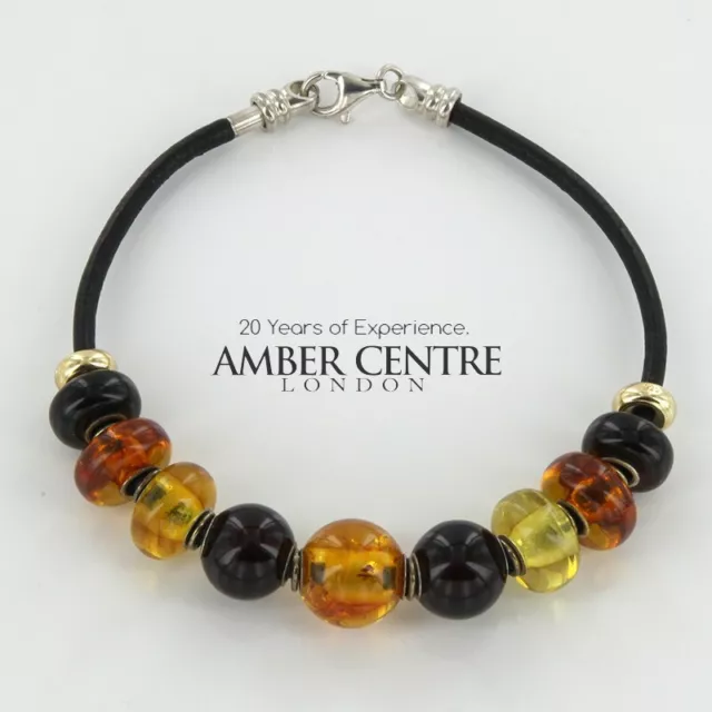 German Baltic Amber Handmade Unique Italian Genuine Bracelet BR250 - RRP£215!!!