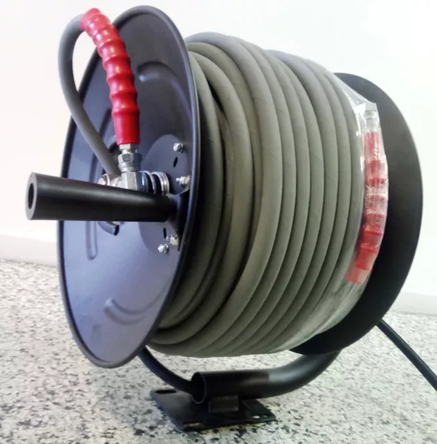 Hose Reel Complete With 30 Mts 6000 Psi Pressure Washing Hose Semperjet Hose