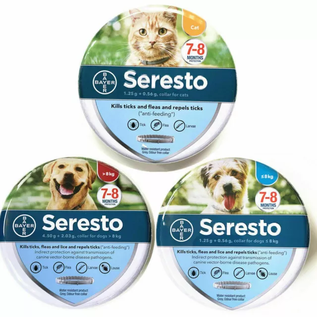 Per Cani Sopra Oltre 8 kg Medio Grandi Seresto Collare Antiparassitario