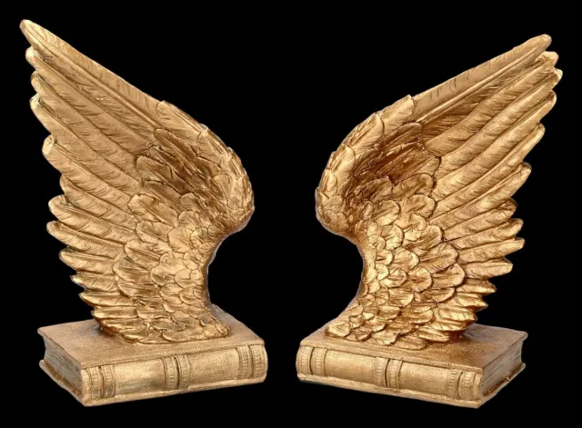 Apoyalibros Set - Alas de Ángel - Fantasy Estante de Libro Libros Decoración