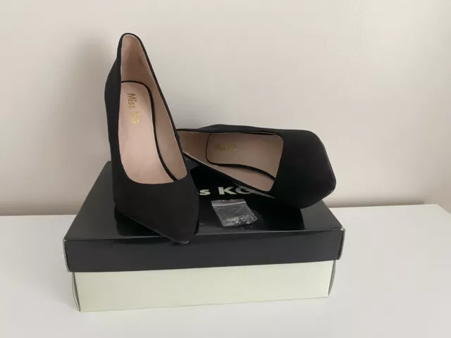 KURT GEIGER MISS KG Cayleb Ladies Black Suedette Court Shoes Size 7 29.99 PicClick UK