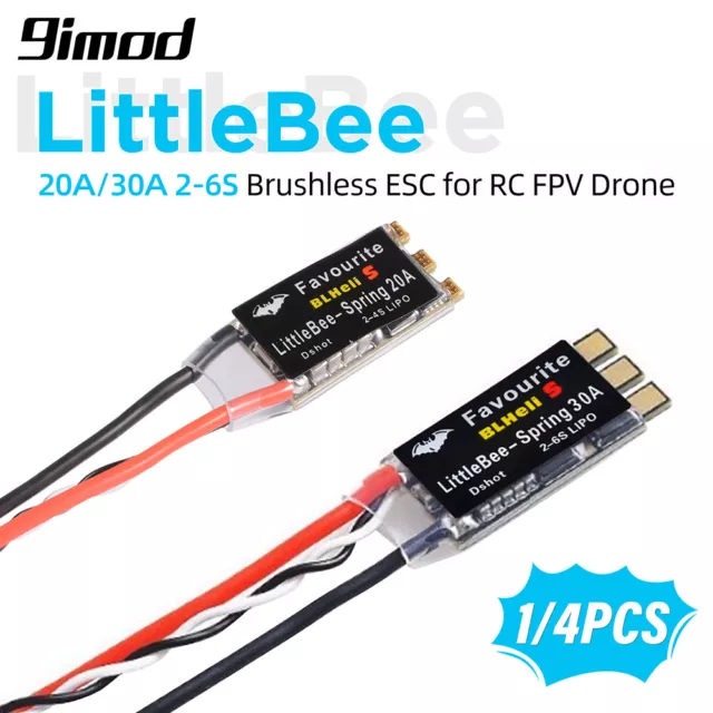 LittleBee 20A 30A ESC BLHeli_S 2-6S Brushless for RC FPV Drone Mulitshot DSHOT