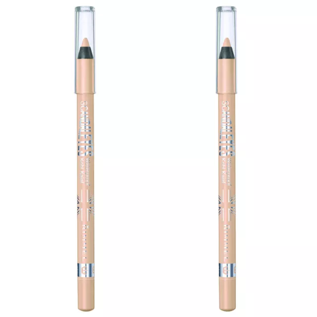 (2 Pack) NEW Rimmel Scandaleyes Waterproof Kohl Kajal Liner, Nude, 0.04 Ounce