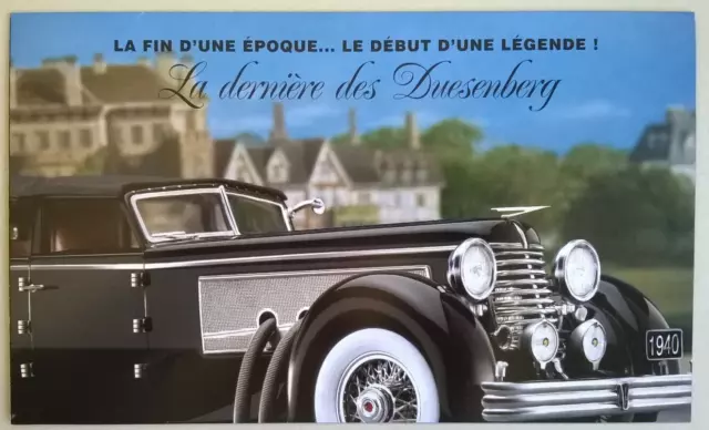 Duesenberg SJ Town Car décapotable (1940) : Brochure FRANKLIN MINT (en français)
