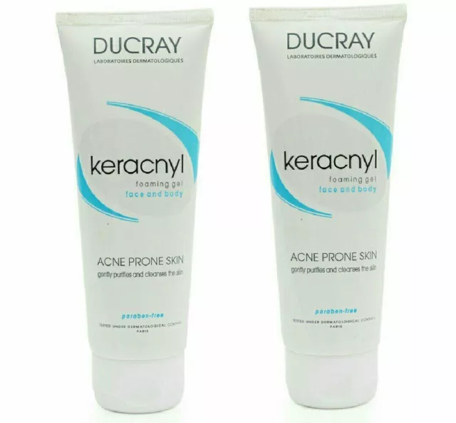 Ducray Keracnyl Moussant Facewash - 100 ml chacun (Pack de 2)