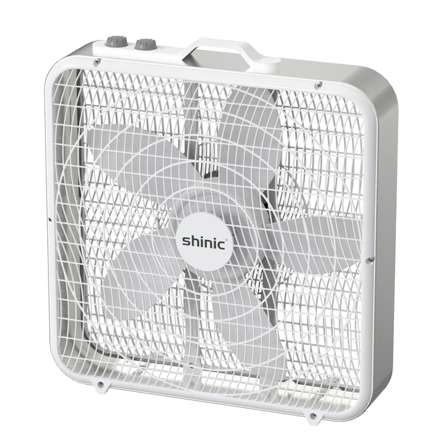 BOX FAN WITH Thermostat, 20 inch, 3 Speed Full-Force Air Circulation ...