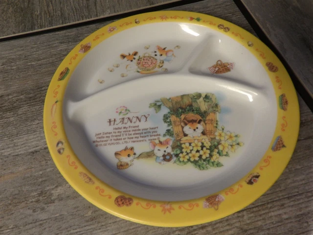 RARE VHTF Yuyu Co HANNY Child Melamine Ware Plate KOREA Hamcore 2002