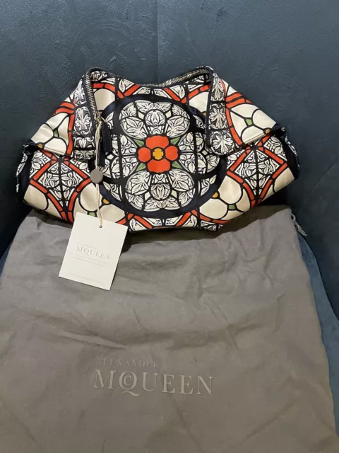 Authentic NWT Alexander MCQueen Satin Clutch with tag