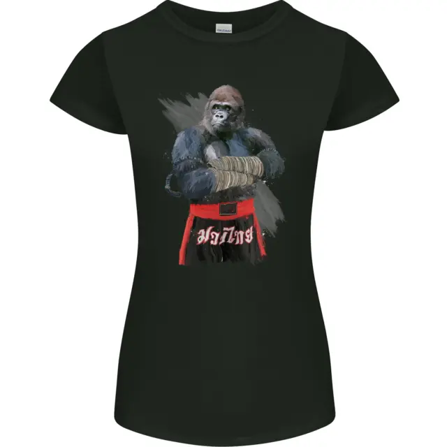 Gorilla Fighter MMA Martial Arts Muay Thai Womens Petite Cut T-Shirt
