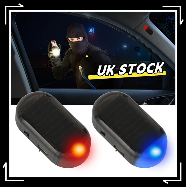 SOLAR POWER CAR LED Fake Dummy Alarm Warning Security Anti Theft