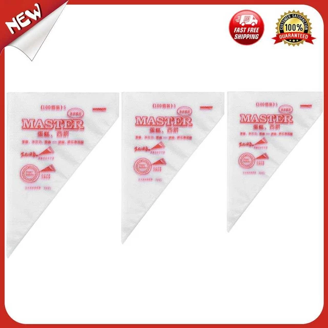 es 100pcs Disposable Piping Bag Icing Nozzle Fondant Cake Decorating Tool
