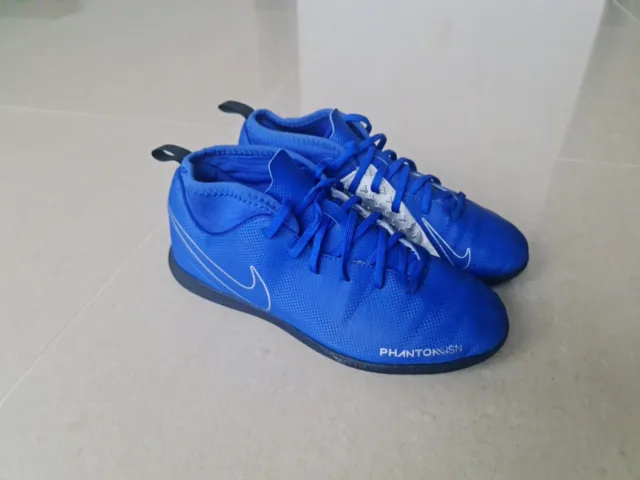 Nike Phantom Vision Jungen Hallenschuhe, Gr. 37,5 Fussballschuhe Blau