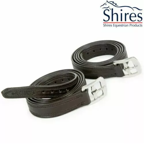 Shires Velociti GARA Easy Care Non Stretch Stirrup Leathers - Black