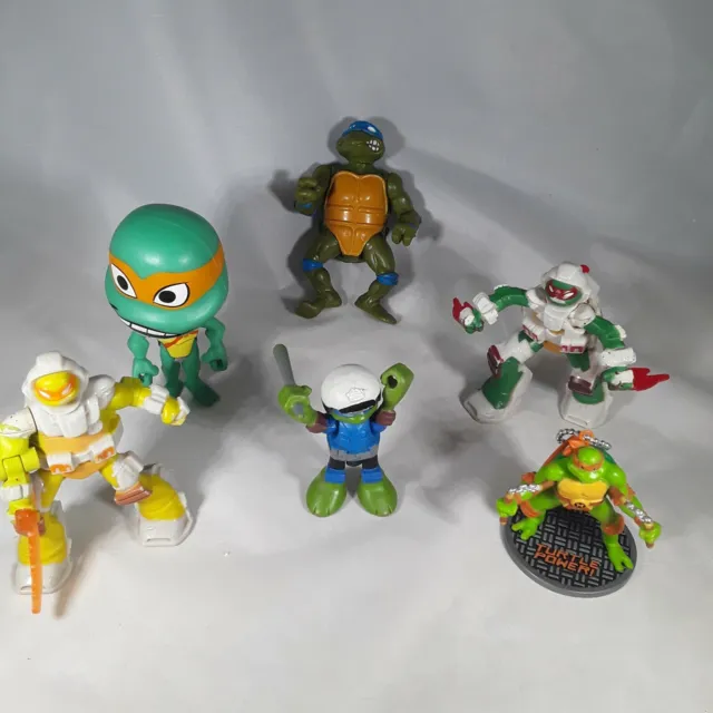 Teenage Mutant Ninja Turtles Lot of 6 TMNT Action Figures Toys Vintage