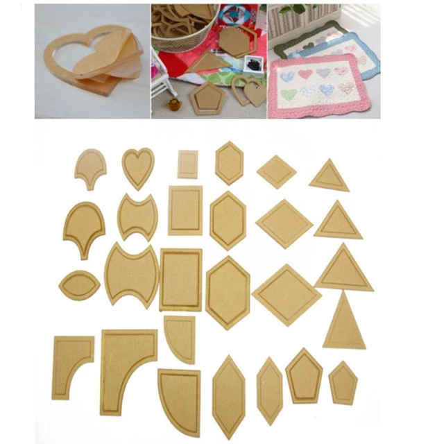Acolchado preciso y fácil con 54 juego de plantillas de patchwork de acrílico para artesanías hágalo usted mismo