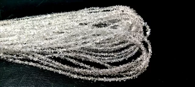 Herkimer Diamond Quartz 3-4 Mm Nugget Loose Gemstone Aaa++Beads 7" 1 Strands