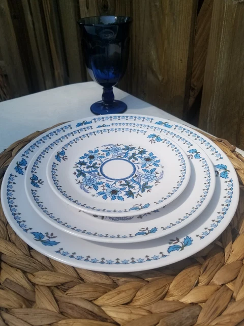 VTG Blue Moon Noritake 9022 Progression China Dinner Salad Bread Butter Plates