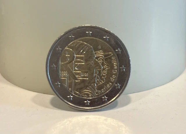 PIECE 2 EUROS COMMEMORATIVE RF 2020 CHARLES de GAULLE 1890-1970 EUR 3