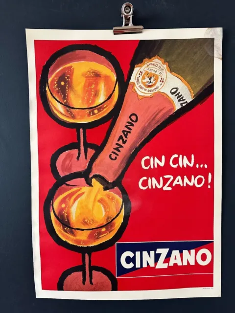 CINZANO Advertising Poster Original Advertising Poster FREE SHIPPING/ POSTAGE