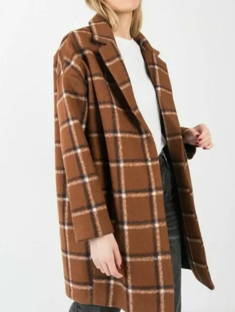 Cappotto donna lana invernale lungo capotto giacca vintage di taglie forti da XL