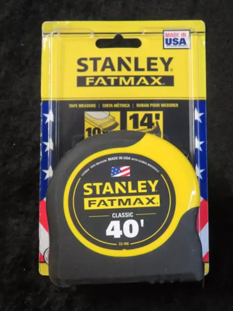 NEW Stanley TOOLS 33-740L FatMax  40 ft. L x 1.25 in. W Tape Measure 5752290